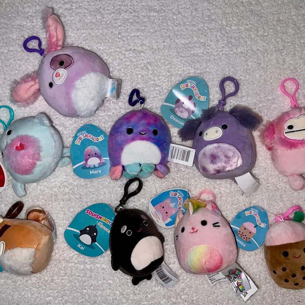 9 Squishmallow Clips Bundle